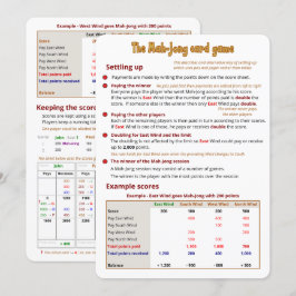 Das Mah-Jong-Kartenspiel - Abrechnung Einladung