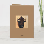 Das majestätische Bison - ein Symbol für Power und Dankeskarte (Rückseite)