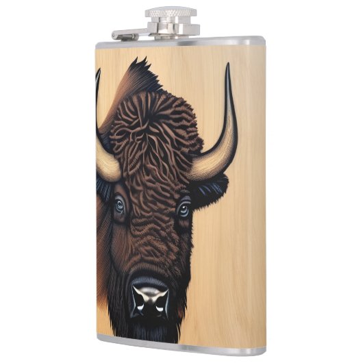 Das majestätische Bison - ein Symbol für Power und Flachmann (Links)