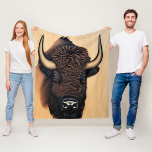 Das majestätische Bison - ein Symbol für Power und Fleecedecke