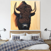 Das majestätische Bison - ein Symbol für Power und Leinwanddruck (Insitu (Schlafzimmer))