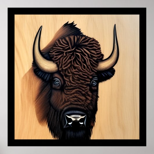 Das majestätische Bison - ein Symbol für Power und Poster (Vorne)