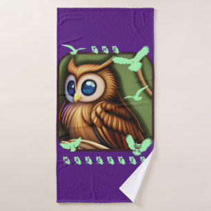 Das majestätische Brown Owl Badehandtuch