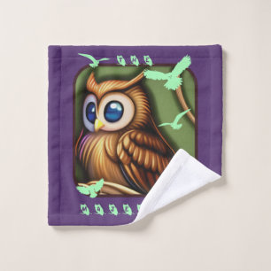 Das majestätische Brown Owl Waschlappen