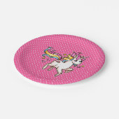 Das majestätische Llamacorn Pappteller (Schrägansicht)