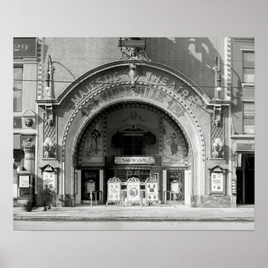 Das Majestic Theater, 1910. Vintages Foto Poster (Vorne)