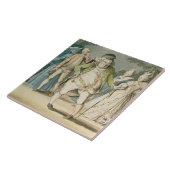 Das Makkaroni, 1774 (w/c auf Papier) Fliese (Seite)