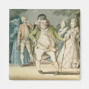 Das Makkaroni, 1774 (w/c auf Papier) Magnet