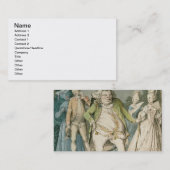 Das Makkaroni, 1774 (w/c auf Papier) Visitenkarte (Vorne/Hinten)