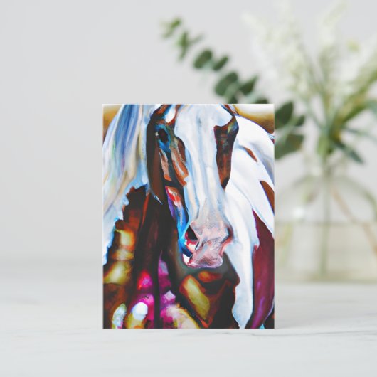 Das malerische Pferd Postkarte (Stehend Vorderseite)