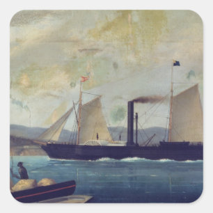 Das "Mallorcan", auf dem Schiff George Sand und Quadratischer Aufkleber