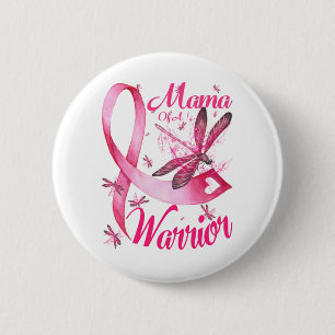 Das Mama eines Brustkrebserlebnisses eines Krieger Button