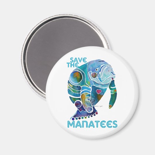 Das Manatee gerettet Magnet (Vorderseite/Rückseite)