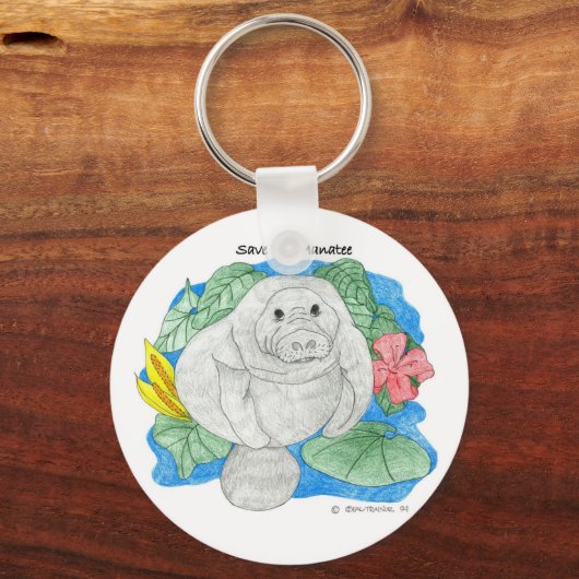 Das Manatee gerettet Schlüsselanhänger (Vorderseite)