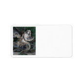 Das Manatee trifft eine Meerjungfrau Adressaufkleber (Vorne)