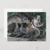 Das Manatee trifft eine Meerjungfrau Feiertagspostkarte (Vorne/Hinten)