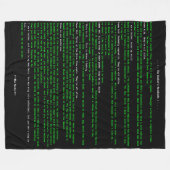 Das Manifest des Hackers Fleecedecke (Vorderseite (Horizontal))