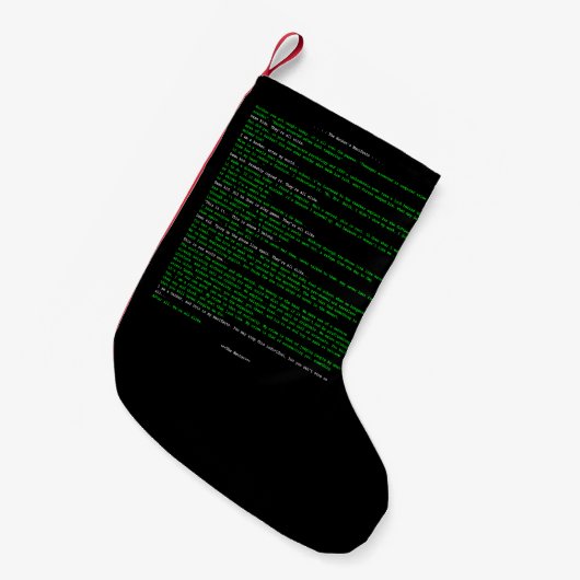 Das Manifest des Hackers Kleiner Weihnachtsstrumpf (Vorderansicht (hängend))