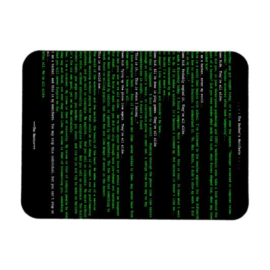 Das Manifest des Hackers Magnet (Horizontal)