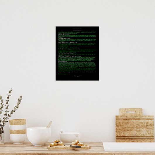 Das Manifest des Hackers Poster (Küche)