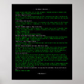 Das Manifest des Hackers Poster (Vorne)