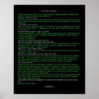 Das Manifest des Hackers Poster