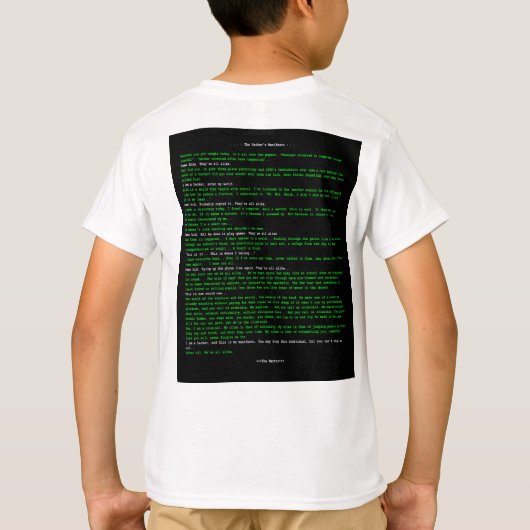 Das Manifest des Hackers T-Shirt (Rückseite)