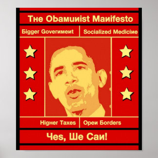 Das Manifesto-Poster des Obamunisten Poster