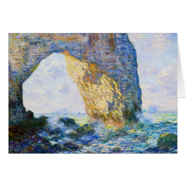 Das Manneport, Felsen-Bogen westlich Etretat Monet (Vorderseite (Horizontal))
