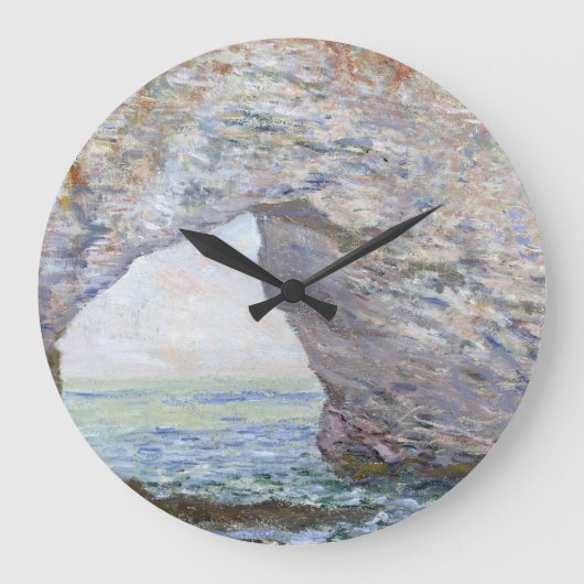 Das Manneporte bei Étretat von Claude Monet Große Wanduhr (Vorderseite)