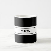 Das männliche einfache Schwarz-weiße Kaffeetasse (Mittel)
