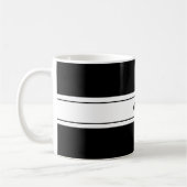 Das männliche einfache Schwarz-weiße Kaffeetasse (Links)