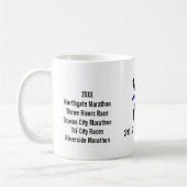 Das Marathon-Tasse der Frauen mit lila Band Kaffeetasse (Links)