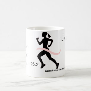 Das Marathon-Tassen-Rosa-Band der Frauen Kaffeetasse