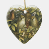Das Märchenland, Fee 1870 mit Eulen Keramik Ornament (Rechts)