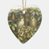 Das Märchenland, Fee 1870 mit Eulen Keramik Ornament (Links)