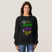 Das Mardi Gras Yall Funny Mardi Gras Party Maskenm Sweatshirt (Vorne ganz)