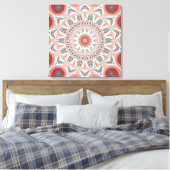 Das markante moderne Kaleidoskop Mandala Triptych Leinwanddruck (Insitu (Schlafzimmer))