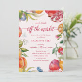 Das Market-Bauern-Brautparty Einladung (Stehend Vorderseite)