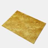 Das Marmormuster aus Gold und Gelb Fußmatte (Schrägansicht)