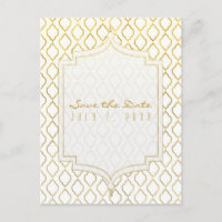 Das marokkanische Glam Save the Date mit Gold und 