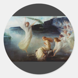 Das Martyrium der heiligen Christina Runder Aufkleber
