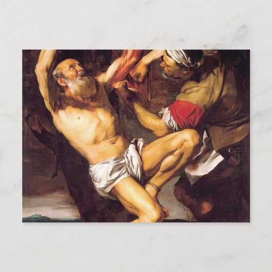 Das Martyrium St. Bartholomäus von Jusepe Ribera Postkarte (Vorderseite)