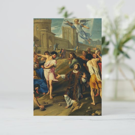 Das Martyrium von Saint Stephen Dankeskarte (Stehend Vorderseite)