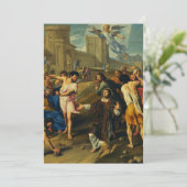 Das Martyrium von Saint Stephen Feiertagskarte (Stehend Vorderseite)