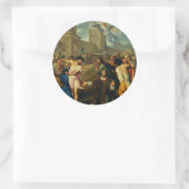 Das Martyrium von Saint Stephen Runder Aufkleber (Tasche)