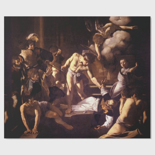 Das Martyrium von St Matthew durch Caravaggio 1600 Geschenkpapier (Flach)