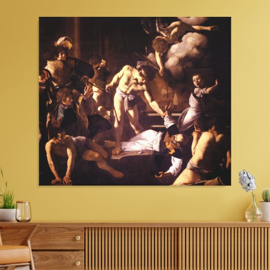 Das Martyrium von St. Matthew von Caravaggio 1600 Leinwanddruck (Insitu (Wohnzimmer))
