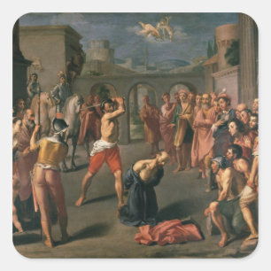 Das Martyrium von St Paul Quadratischer Aufkleber