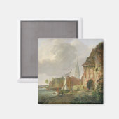 Das März Tor in Buxtehude, 1830 Magnet (Vorderseite/Rückseite)